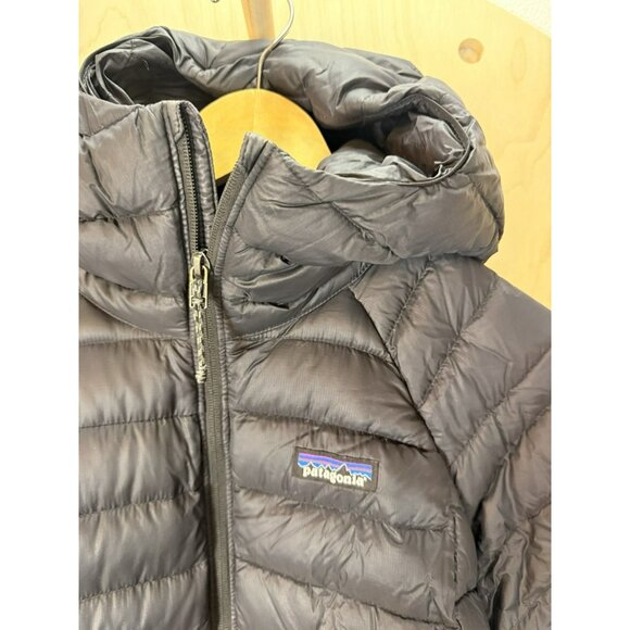 Women's Patagonia Down Sweater Hoody Size S Black Puffer Jacket Packable Hoodie - Picture 6 of 16